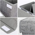 popoly Large Toy Box Storage with Lid, Collapsible Sturdy Toy Chest Storage Bin Box with Rivets Handles for Kids, Boys, Girls, Nursery, Playroom,