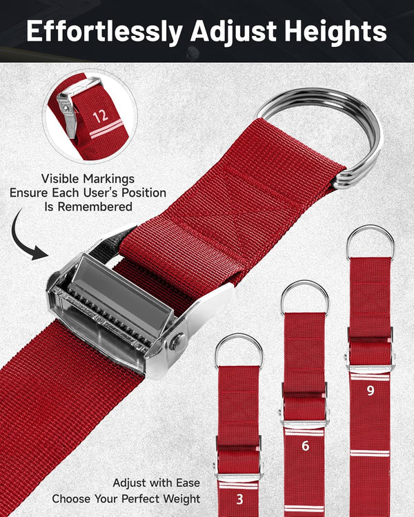 MANUEKLEAR Heavy Duty Resistance Bands for Pull Ups, Pull up Assistance Bands with Scale Tracking Feature, Adjustable Pull up Assist Band with