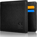 Gostwo Mens Wallet RFID Blocking Slim Minimalist Bifold Wallet with ID Window & Business Card Holder, Thin Front Pocket Design, Stylish Wallet for