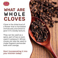 Cloves Whole Bulk 14 Oz Bag - Pure, Non-GMO, Premium Hand Picked Quality - Great for Foods, Clove Tea, Clove Pomander Balls & Potpourri - Aromatic