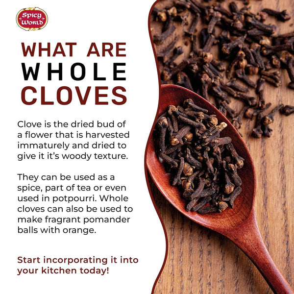 Cloves Whole Bulk 14 Oz Bag - Pure, Non-GMO, Premium Hand Picked Quality - Great for Foods, Clove Tea, Clove Pomander Balls & Potpourri - Aromatic