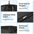 43" Suit Bags for Closet Storage and Travel, Garment Bags for Hanging Clothes, Suit Garment Bag for Men, Black Suit Cover Bags with Clear Window