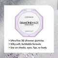 Catrice Diamond Haze Highlighter, Face & Body Glow (010 | Gimme Glitter) | Buildable Shimmer Powder, 3D Multi-Dimensional Sparkle, Silky