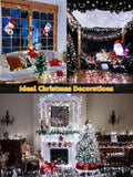Christmas Lights 600LED 98FT, Waterproof Outdoor String Lights with Remote and Timer, 8 Modes Dimmable Fairy Lights for Indoor Outdoor Wedding