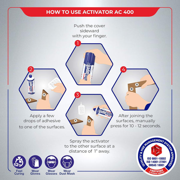 Activator (2 x 13.5 fl oz) Spray Accelerator for CA Super Glues (2 Pack)