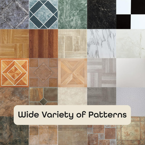 Nexus Self Adhesive 12-Inch Vinyl Floor Tiles, 20 Tiles - 12" x 12", Medium Oak Plank-Look Pattern - Peel & Stick, DIY Flooring for Kitchen,