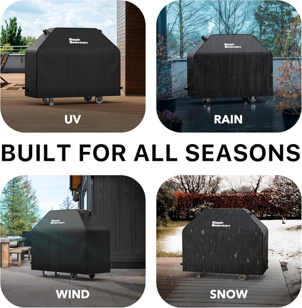 Simple Houseware 55 in. Heavy-Duty BBQ Gas Grill Cover, Waterproof 55''