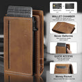 Furid Card Wallet for Men Slim: Smart Wallet - Rfid Minimalist Front Pocket with ID Window Pop up Wallet Gift for Male