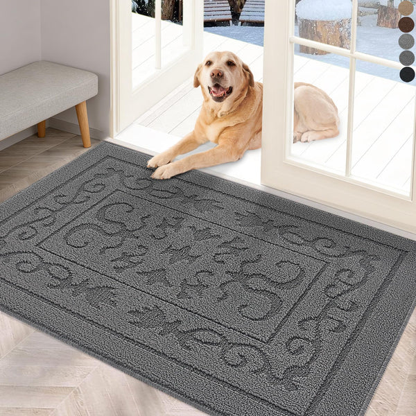 FONEYI Indoor Door Mat 24" x 36", Dirt Trapper Door Mats Non-Slip Entryway Rugs Washable, Absorbent Resist Dirt Welcome Mat, Low Profile Inside