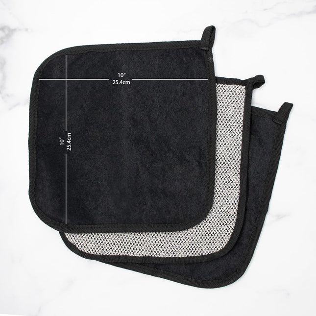 Terry Wash Cloths for Face and Body, Dual-Sided Cleansing and Exfoliating Washcl