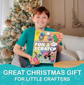Craftikit ® Rainbow Adventure Foil Art & Scratch Art for Kids- 2-In-1 Arts and Crafts Kit for Kids Ages 4-10 - Rainbow Crafts for Boys Ages 4, 5,