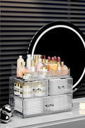 ZHIAI Stackable Cosmetic Organizer, Acrylic Cosmetic Organizer for Dresser, Vanity, Kitchen Cabinet, Bathroom, Under Sink, Home Organization and