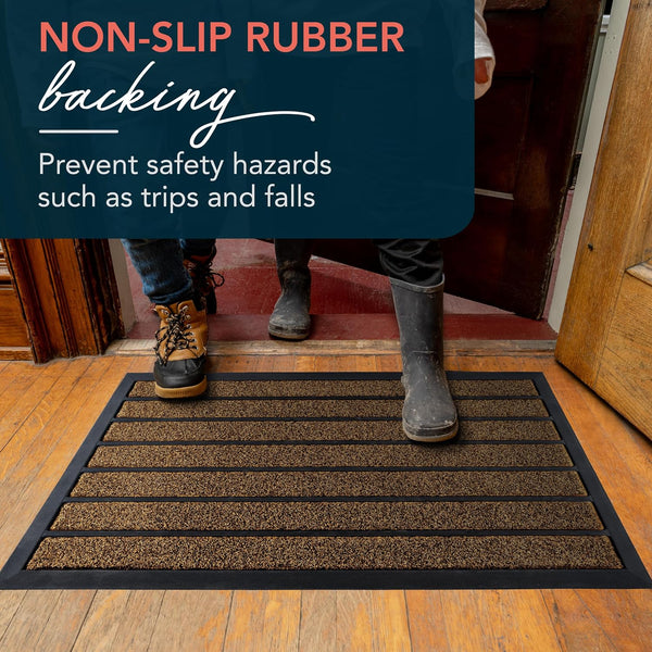 ubdyo Extra Durable Door Mat Outside Entrance (30" x 17", Bright Brown) 30" x 17" (Rectangular) Bright Brown