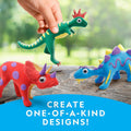 NATIONAL GEOGRAPHIC Clay Dinosaur Arts & Crafts Kit - Dinosaur Air Dry Clay for Kids with 5 Clay Colors, 5 Dino Skeletons & Googly Eyes, Dinosaur