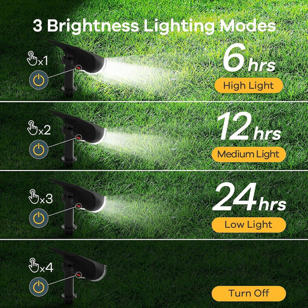 Linkind Solar Lights Outdoor Waterproof Landscape Spotlight Daylight 2 Pack Cool White 2 Pack