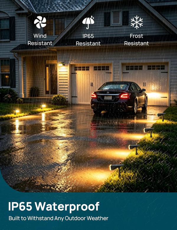 Linkind Starray Solar Spot Lights Outdoor, IP67 Waterproof Dusk-To-Dawn Landscape Spotlights, 3 Modes Solar Lights Outdoor for Garden, Yard,