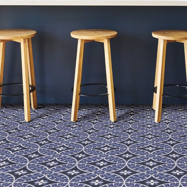 FloorPops Capri Peel and Stick Floor Tiles, Multicolor Geometric Removable Vinyl Flooring, Self Adhesive Floor Tiles for Kitchen Bathroom Entryway