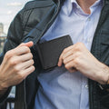 Gostwo Mens Wallet RFID Blocking Slim Minimalist Bifold Wallet with ID Window & Business Card Holder, Thin Front Pocket Design, Stylish Wallet for
