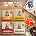 Natural Bar Soap Gift Set for Women Vegan Bath H made Cold Process Artisan with Essential Oil, Aromatic All Moisturizing Wash Soaps, Fragrant