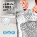 15 Count - Large Storage Bags With Zipper Top, 10 Gallon Size 24" x 24", Extra Large Plastic, For Clothes, Travel, Moving, BPA-Free, Heavy Duty