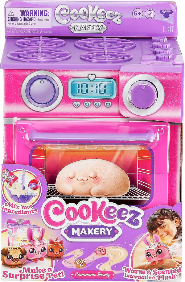 Cookeez Makery Cinnamon Treatz Oven – Interactive Bake & Reveal Oven Playset with Mystery Scented Plush (Cinnamon Pooch, Fondant Feline, or