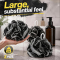 Exfoliating Loofah Body Scrubber for Shower: 3-Pack XXL 90g Loofah Sponge