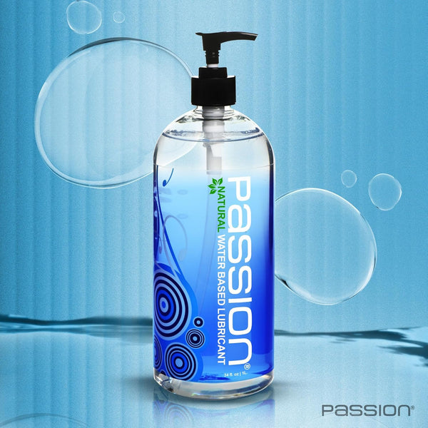 Passion Natural Water-Based Personal Lubricant, 34 Fl Oz - Premium, Non-Sticky, Easy-To-Clean Formula for Smooth, Comfortable Use