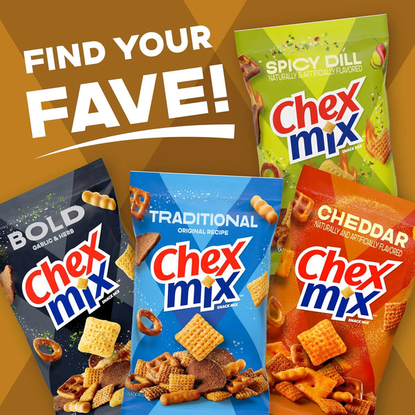 Chex Mix Turtle Snack Mix, Indulgent Snack Bag, Family Size, 13.5 oz 13.5 Ounce (Pack of 1)