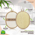 Almooni Natural Loofah Exfoliating Body Scrubber, Made with Natural Egyptian Shower Loofah Sponge, Bath Shower Loofah Sponge for Women and Men,