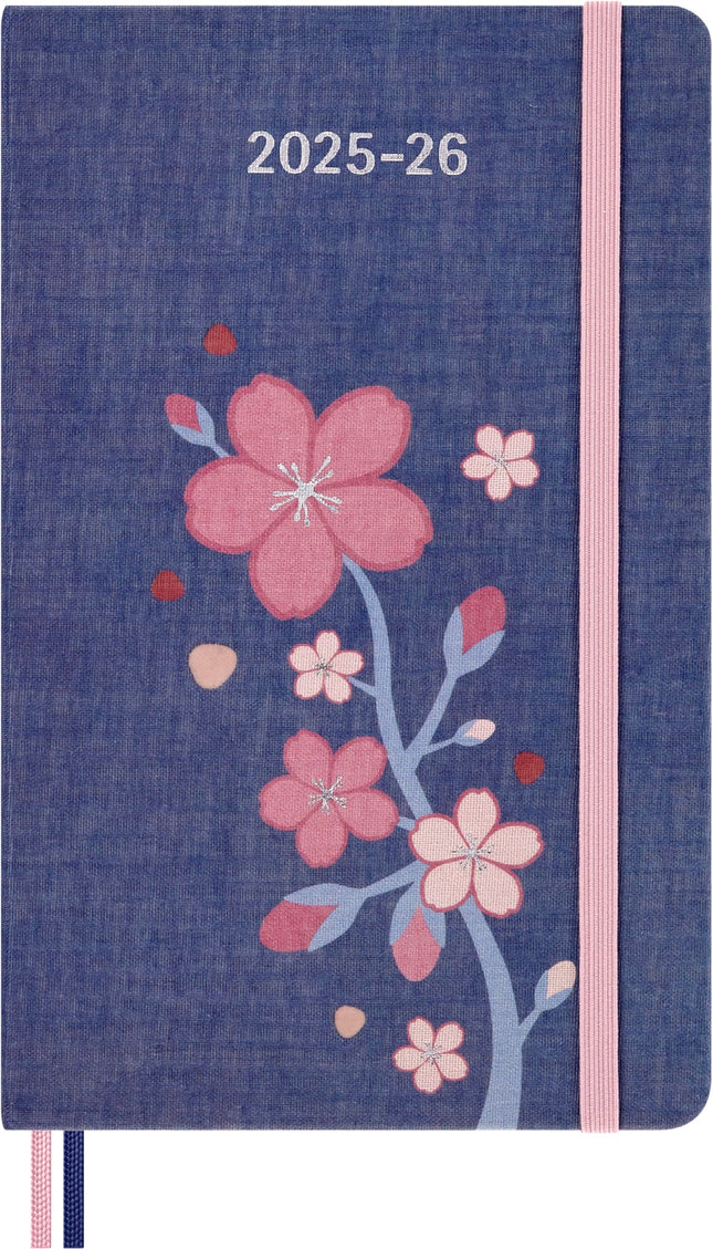 Moleskine Limited Edition Sakura 18 Month 2025-2026 Weekly Planner, Hard Cover, 