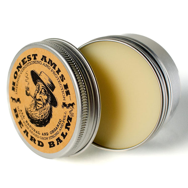 Honest Amish Beard Balm Leave-In Conditioner - Made with Only Natural and Organic Ingredients - 2 Ounce Tin