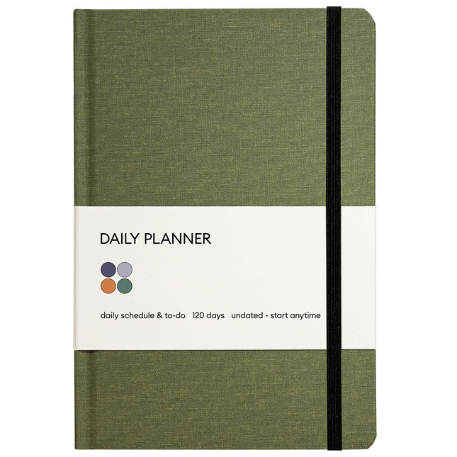 Undated Daily Planner for Productivity & Work Ã¢ÂÂ Hardcover, 120 Days, with H