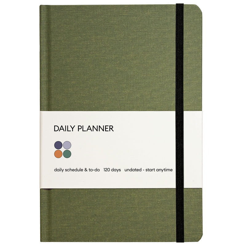 Undated Daily Planner for Productivity & Work Ã¢ÂÂ Hardcover, 120 Days, with Habit Tracker & Goal Setting. Monthly, Weekly & Daily Work Planner.