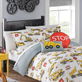 Waverly Kids under Construction Modern Graphic 3-Piece Reversible Comforter Set, Full/Queen, Multicolor