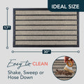 Ubdyo Extra Durable Door Mat - Dirt Trapping Outdoor Welcome Mats - Non-Slip Outdoor Indoor Entrance - Low Profile Front Doormat (30" X 17",