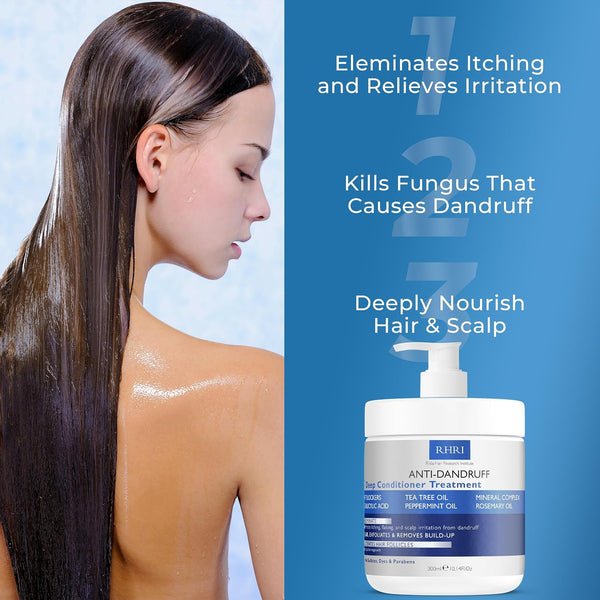 Anti Dandruff Deep Conditioner with Tea Tree Oil & Salicylic Acid | Anti-Fungal Relief | Dandruff Treatment For Itchy Scalp and Folliculitis |