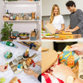 Beeswax Wraps for Food - The Kitchen Collection - Organic Cotton Beeswax Wrap - Reusable Beeswax Food Wrap - Plastic Wrap/Sandwich Bags