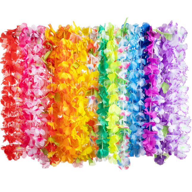 Joyin Toy 12 Counts Hawaiian Leis Bulk, Tropical Flower Lei Hawaiian Lei Beach H