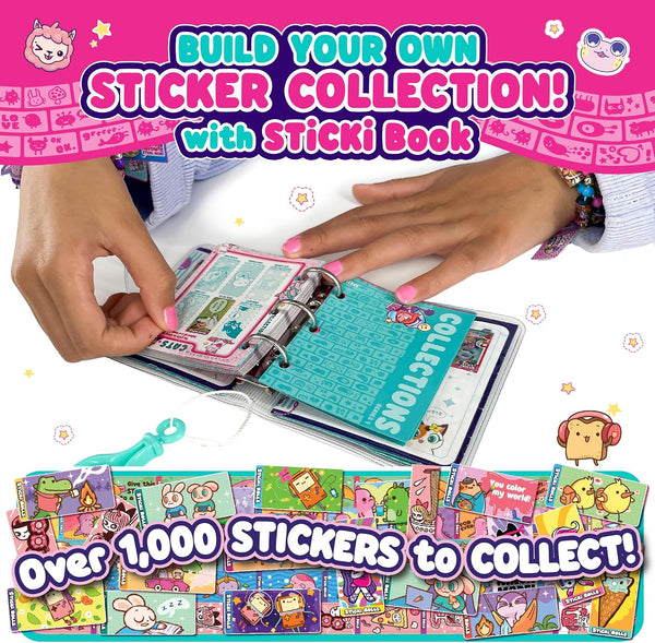 Sky Castle Sticki Rolls Sticker Book Bracelet - 120 Holographic Stickers | Series 2, 50 Laminated Activity Pages, Collectible Kawaii Designs, Ages