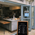 BAZIC Products Open Closed Signs for Business, Double-sided Vinyl Open Signs for Business Window, Will Return Clock Sign, Be Back Sign With Clock