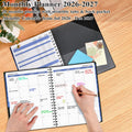 Monthly Planner 2026-2027 (7.4'' x 9.6''), 18 Months Calendar Book from Jul 2026-Dec 2027, 2026 Agenda Planner with Tabs & Pocket, 120GSM Paper,
