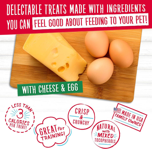 Charlee Bear Dog Training Treats, Cheese & Egg Recipe, Low Calorie (Under 3 Calories), Limited Ingredient Crunchy Dog Treats, 16 oz. Resealable