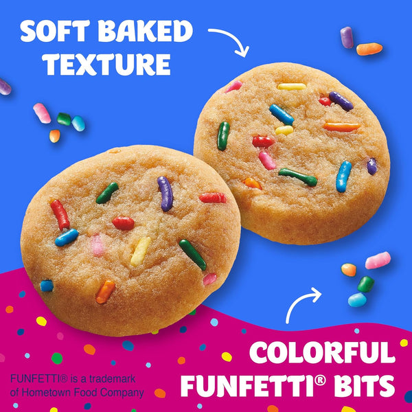 Pillsbury Mini Soft Baked Cookies, Funfetti, Snack Bags, 10 Ct, 10 oz Funfetti 10 count (Pack of 1)
