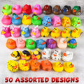 Rubber Ducks for Jeep Ducking 50 PCS Assorted Rubber Ducks for Duckies Games, Jeeps Ducking / Cruise Ships and Bath / Pool Play - Small 2 Inch