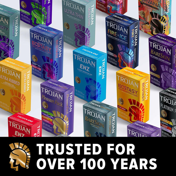 TROJAN Lubricated Magnum Condoms XL Large Size - 12 Count XL (Pack of 12)