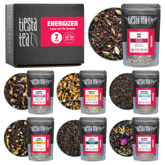 Tiesta Tea - Black Sampler Dry Flight Set | Loose Leaf | High Caffeine | Makes H