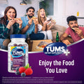 TUMS Chewy Bites Antacid Tablets Plus Sleep Support, Berry Fusion, 54 Count
