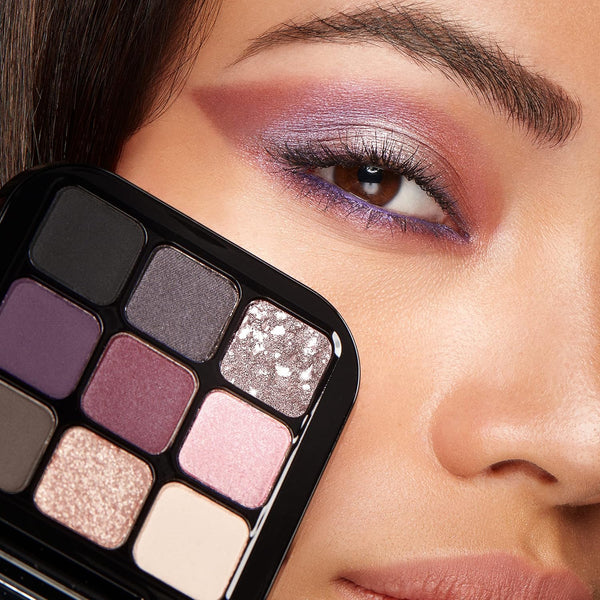 KIKO Milano Glamour Multi Finish Eyeshadow Palette | 9 Eyeshadows In Different Finishes 04 Mauve Selection