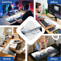 Galdas Mouse Pad For Gaming,Forest Background Pattern XXL XL Large Mouse Mat Long Extended MousePad Desk Mat Non-Slip Rubber Mice Pads Stitched