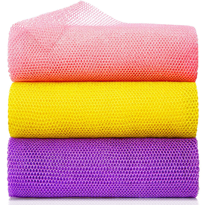 African Net Sponge African Exfoliating Net African Bath Sponge African Scrubbing Long Net Rag African Wash Net Shower Body Scrubber Yellow Pink Purple